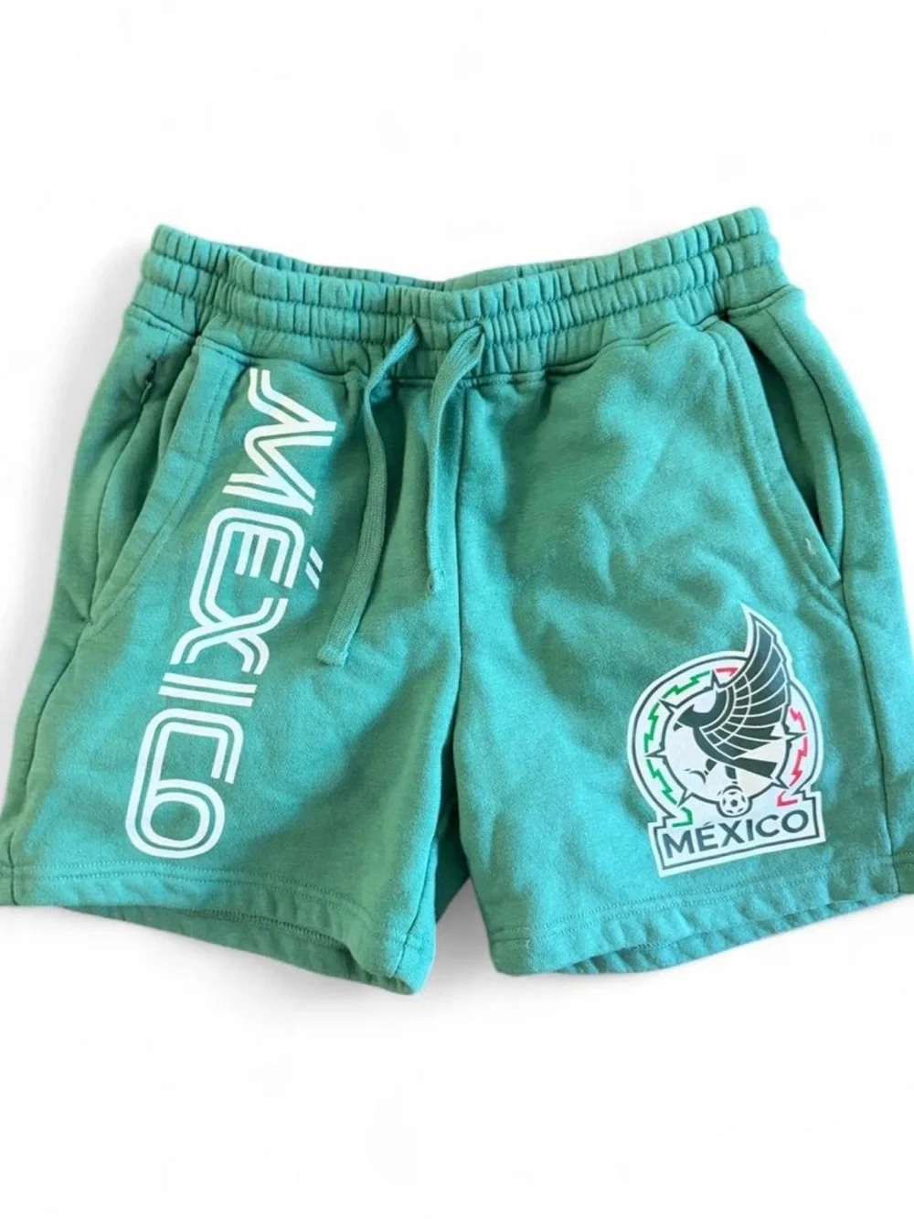 Mexico National Soccer Team Green Fleece Shorts Men’s XS Official